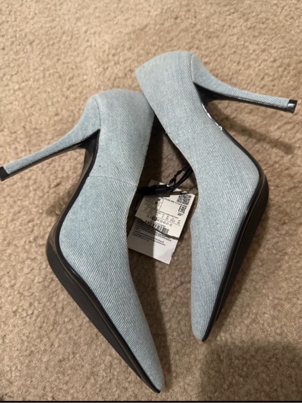 Zara denim Heels